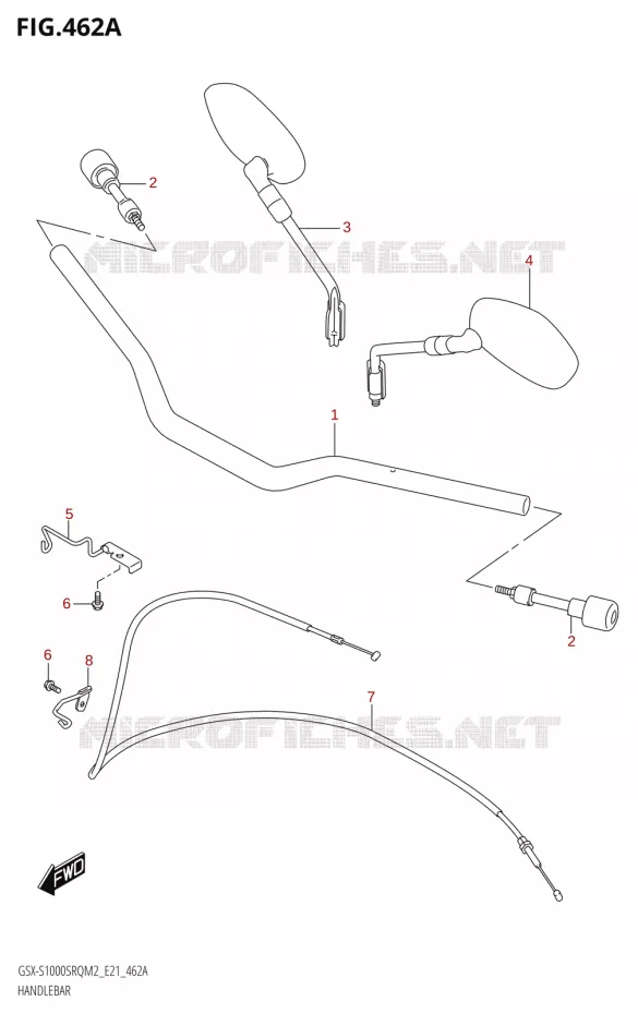 HANDLEBAR Suzuki MOTO 1000 KATANA 2022  GSX-S1000SRQ M2 (E21)