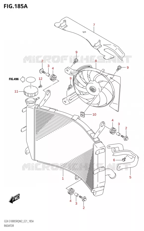 RADIATOR Suzuki MOTO 1000 KATANA 2022  GSX-S1000SRQ M2 (E21)
