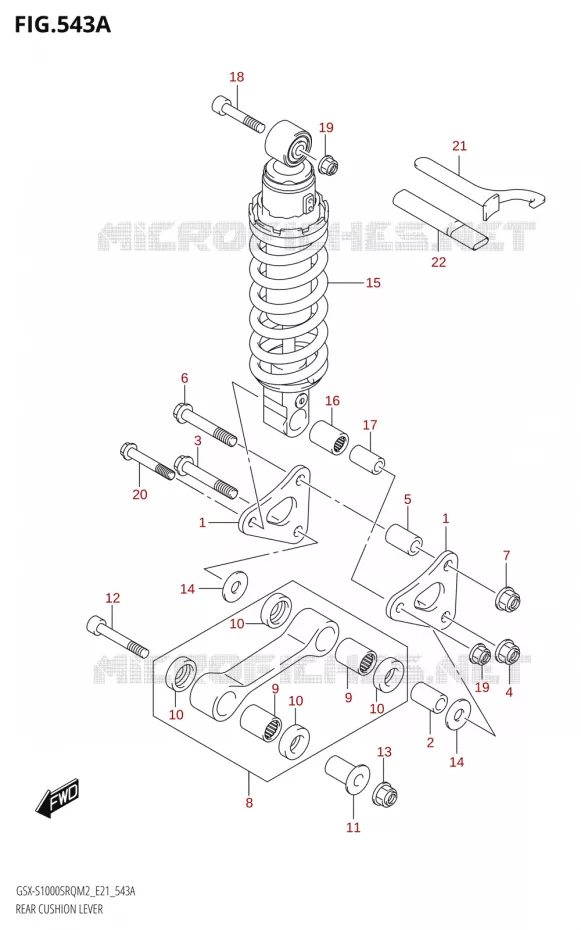 SHOCK ABSORBER LINKAGE Suzuki MOTO 1000 KATANA 2022  GSX-S1000SRQ M2 (E21)