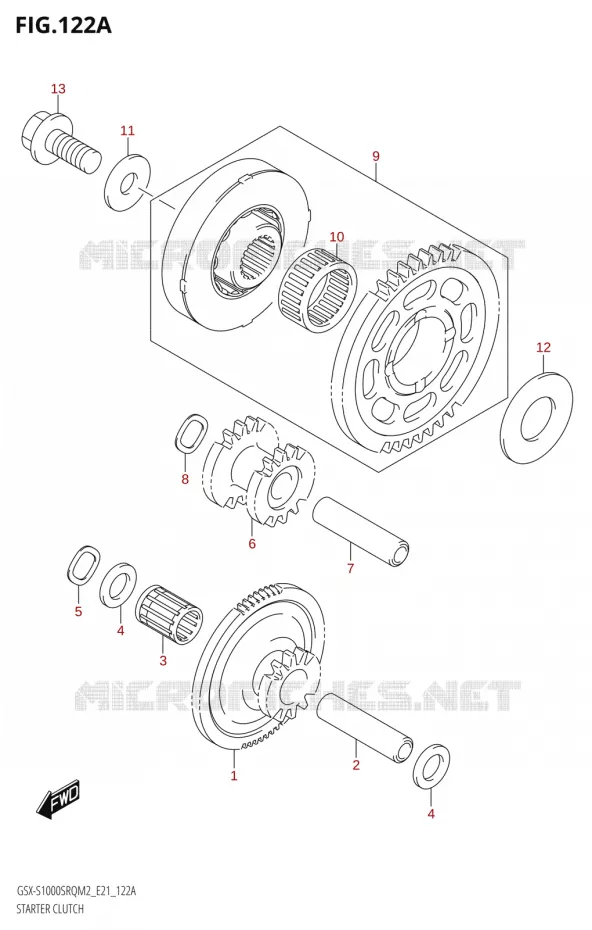 STARTER MOTOR CLUTCH Suzuki MOTO 1000 KATANA 2022  GSX-S1000SRQ M2 (E21)