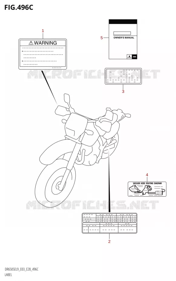 LABEL (DR650SE:E33) Suzuki MOTO 650 DR 2019  DR650SE L9 (E03)