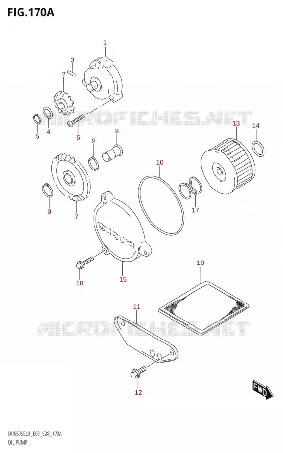 OIL PUMP Suzuki MOTO 650 DR 2019  DR650SE L9 (E03)