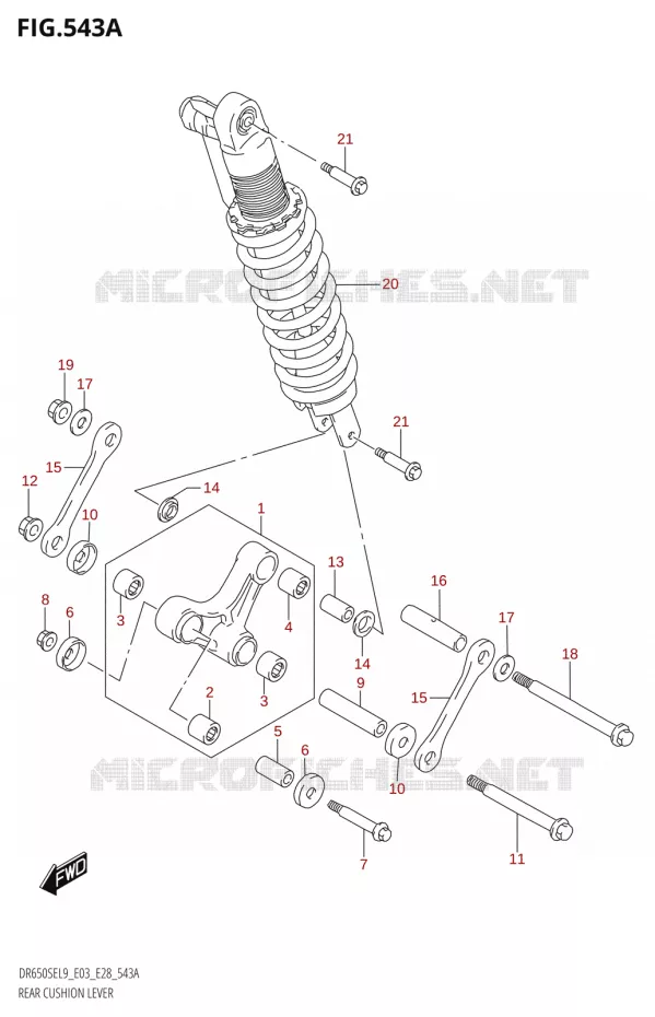 SHOCK ABSORBER LINKAGE Suzuki MOTO 650 DR 2019  DR650SE L9 (E03)