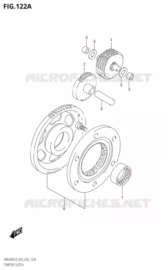 STARTER MOTOR CLUTCH Suzuki MOTO 650 DR 2019  DR650SE L9 (E03)