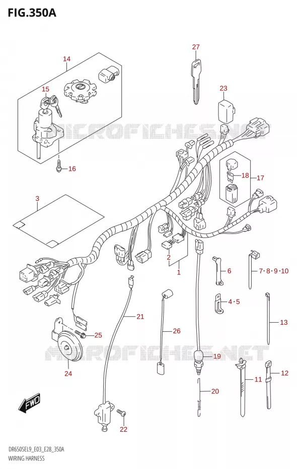 WIRING HARNESS (DR650SE:E33) Suzuki MOTO 650 DR 2019  DR650SE L9 (E03)