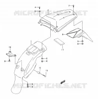 REAR FENDER for Suzuki Autres-modeles 50 2001