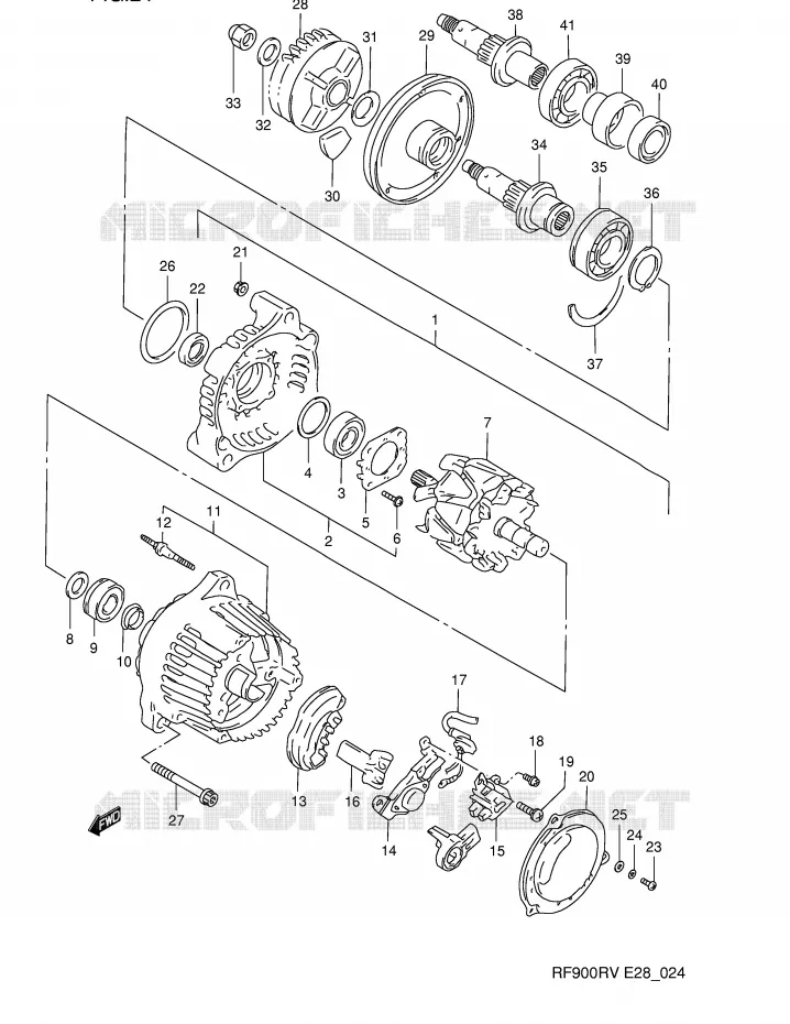 ALTERNATOR Suzuki MOTO 900 RF 1995  RF900RZS(E28)