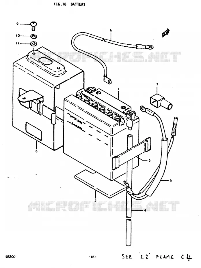 BATTERY Suzuki MOTO 200 Autres-modeles 1979  SB200N