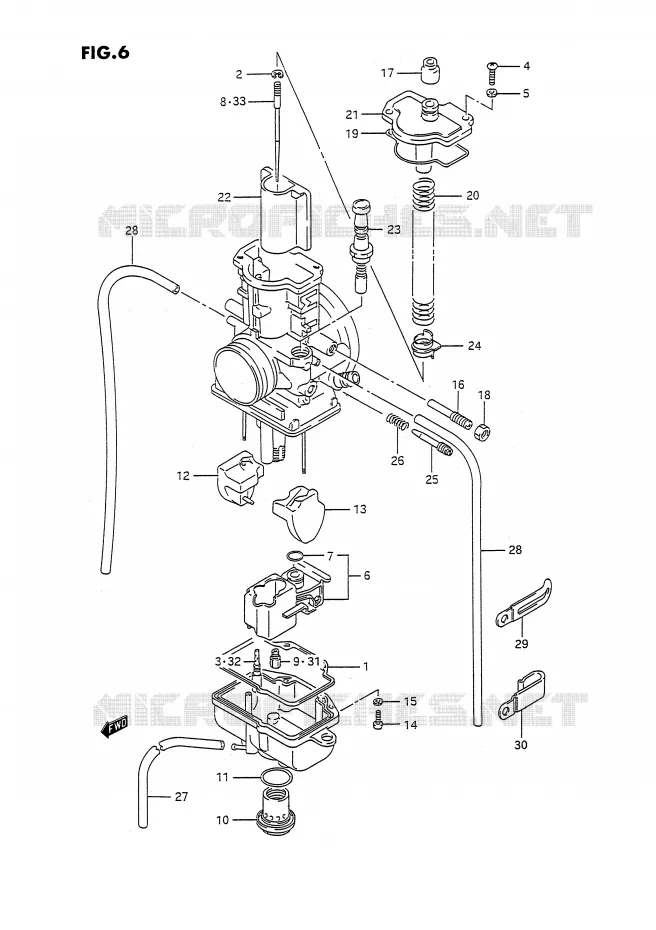 CARBURETOR (MODEL N/P) Suzuki MOTO 125 RM 1994  RM125R(E3)