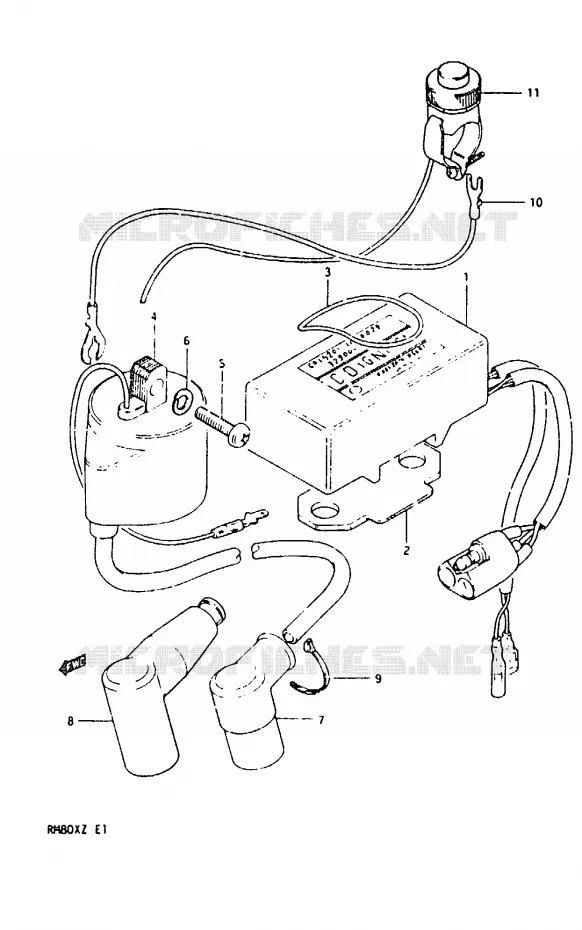 CDI UNIT - IGNITION COIL Suzuki MOTO 80 RM 1982  RM80XZ