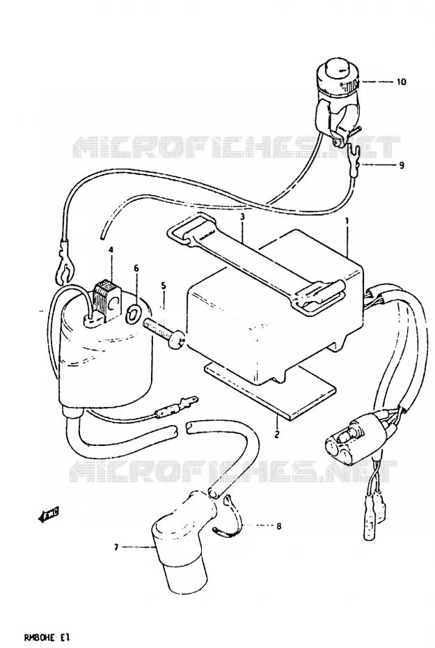 CDI UNIT - IGNITION COIL Suzuki MOTO 80 RM 1984  RM80HE(D/E)