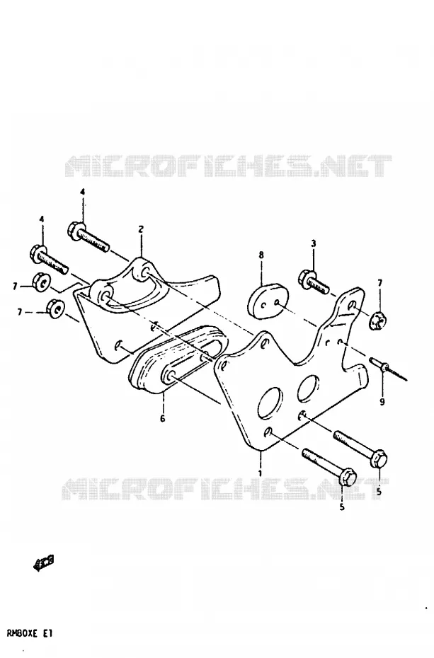 CHAIN GUIDE (MODEL D) Suzuki MOTO 80 RM 1984  RM80XE(D/E)