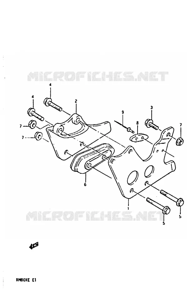 CHAIN GUIDE (MODEL E) Suzuki MOTO 80 RM 1983  RM80XD(D/E)