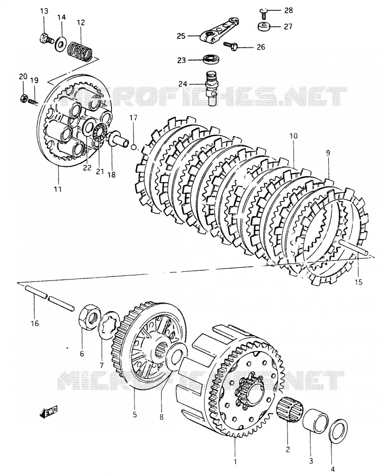 CLUTCH Suzuki MOTO 465 RM 1981  RM465X(X/Z)
