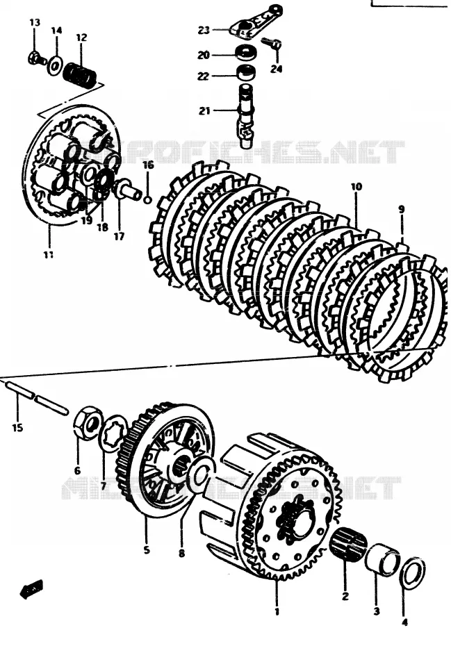 CLUTCH Suzuki MOTO 500 RM 1985  RM500F