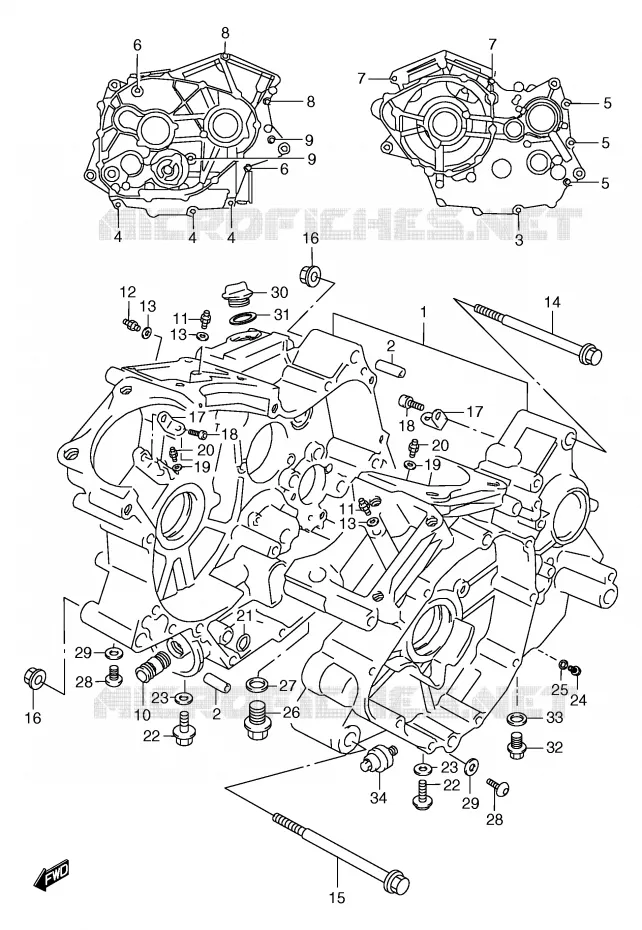 CRANKCASE Suzuki MOTO 800 MARAUDER 2003  VZ800K3(E2)