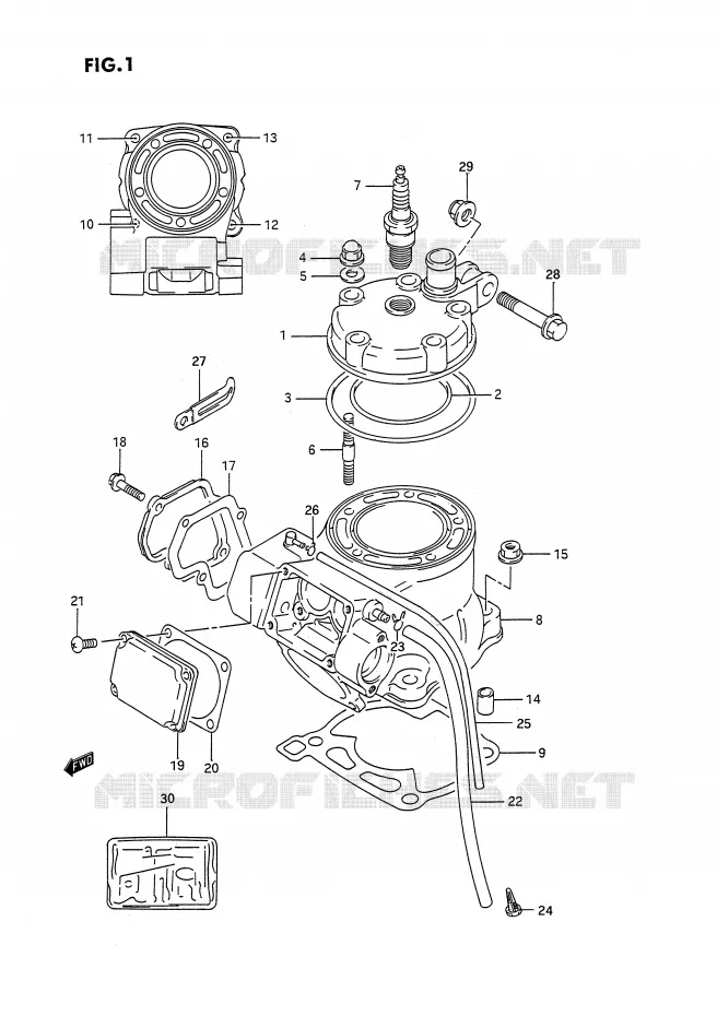 CYLINDER Suzuki MOTO 125 RM 1993  RM125P(E3)