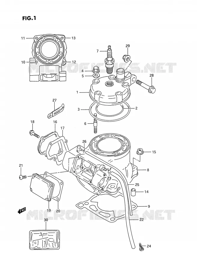 CYLINDER Suzuki MOTO 125 RM 1995  RM125S(E2)