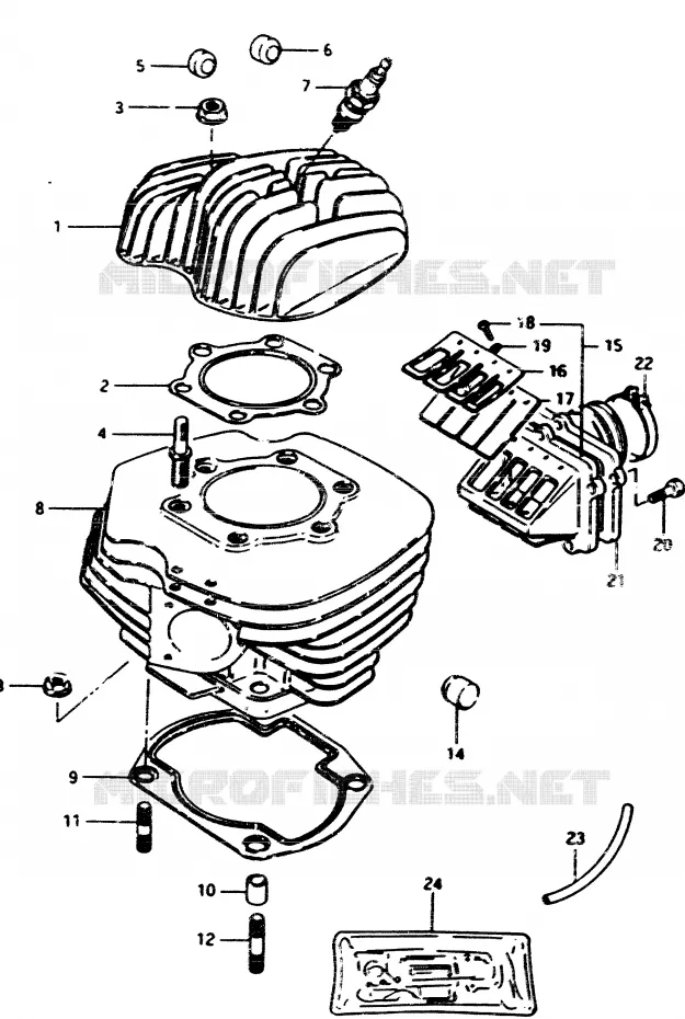CYLINDER Suzuki MOTO 500 RM 1985  RM500F