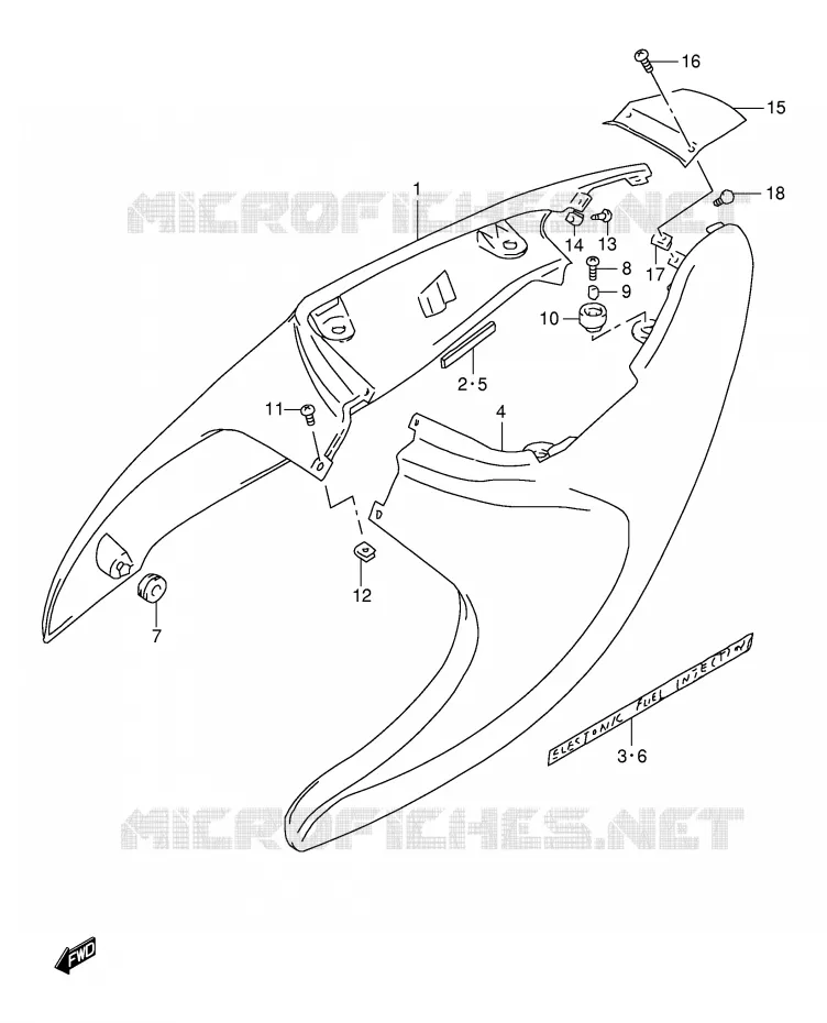 FAIRING (MODEL V) Suzuki MOTO 1000 TL-S 1999  TL1000SX(E2)