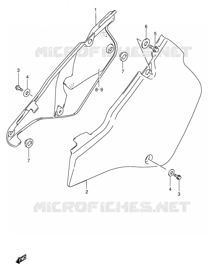 FAIRING Suzuki MOTO 250 RMX 1998  RMX250W(E1)
