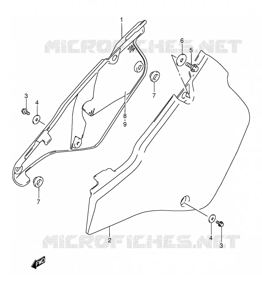 FAIRING Suzuki MOTO 250 RMX 1998  RMX250W(E28)
