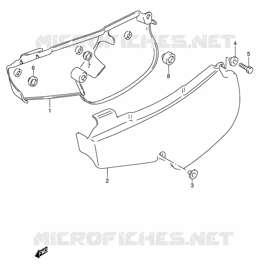 FAIRING Suzuki MOTO 80 RM 1996  RM80T(E3/E28)