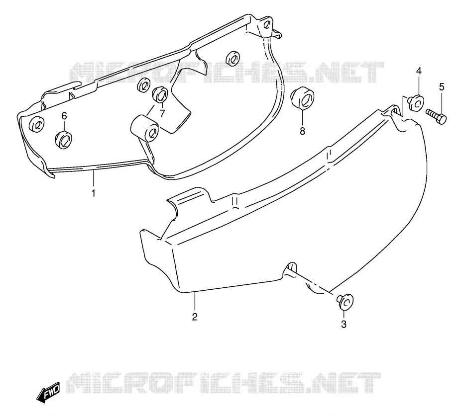 FAIRING Suzuki MOTO 80 RM 1998  RM80W(E24)