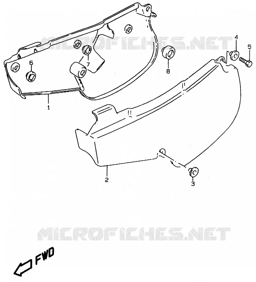 FAIRING Suzuki MOTO 80 RM 1999  RM80XX(T/V/W)
