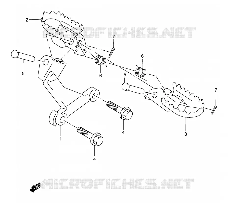 FOOTREST Suzuki MOTO 250 DR-Z 2003  DR-Z250K3(E3/E28)
