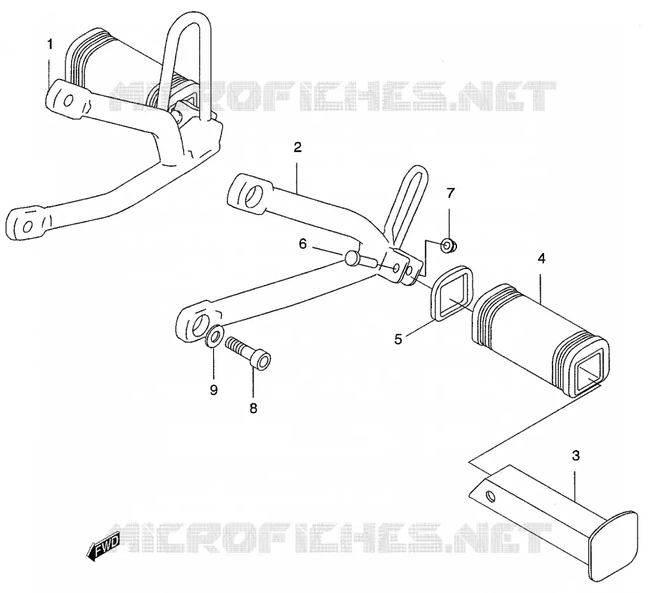 FOOTREST Suzuki MOTO 50 Autres-modeles 2000  SMX50Y