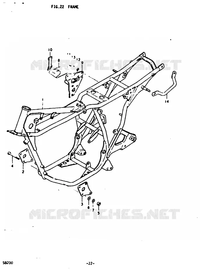 FRAME Suzuki MOTO 200 Autres-modeles 1979  SB200N