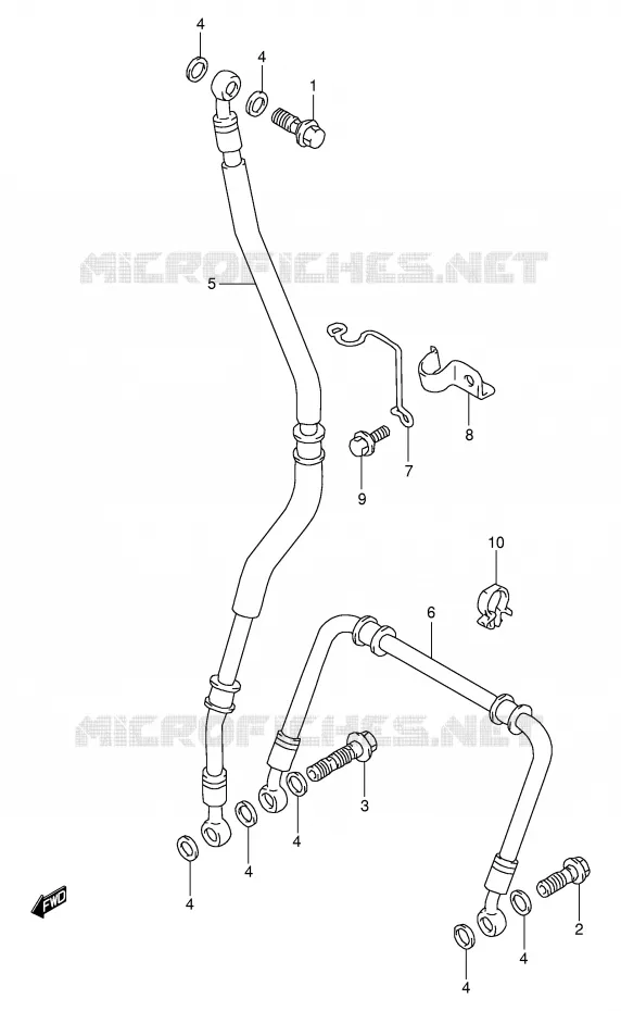 FRONT BRAKE HOSE Suzuki MOTO 1000 TL-S 2000  TL1000SY(E2)