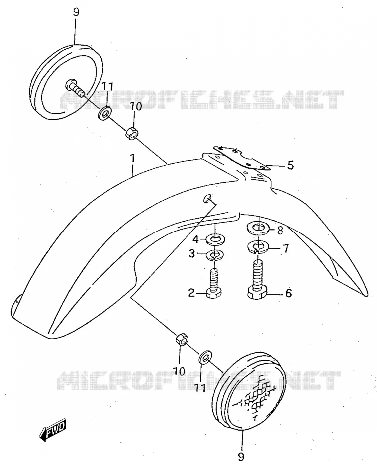 FRONT FENDER Suzuki MOTO 50 RMX 2000  RMX50Y