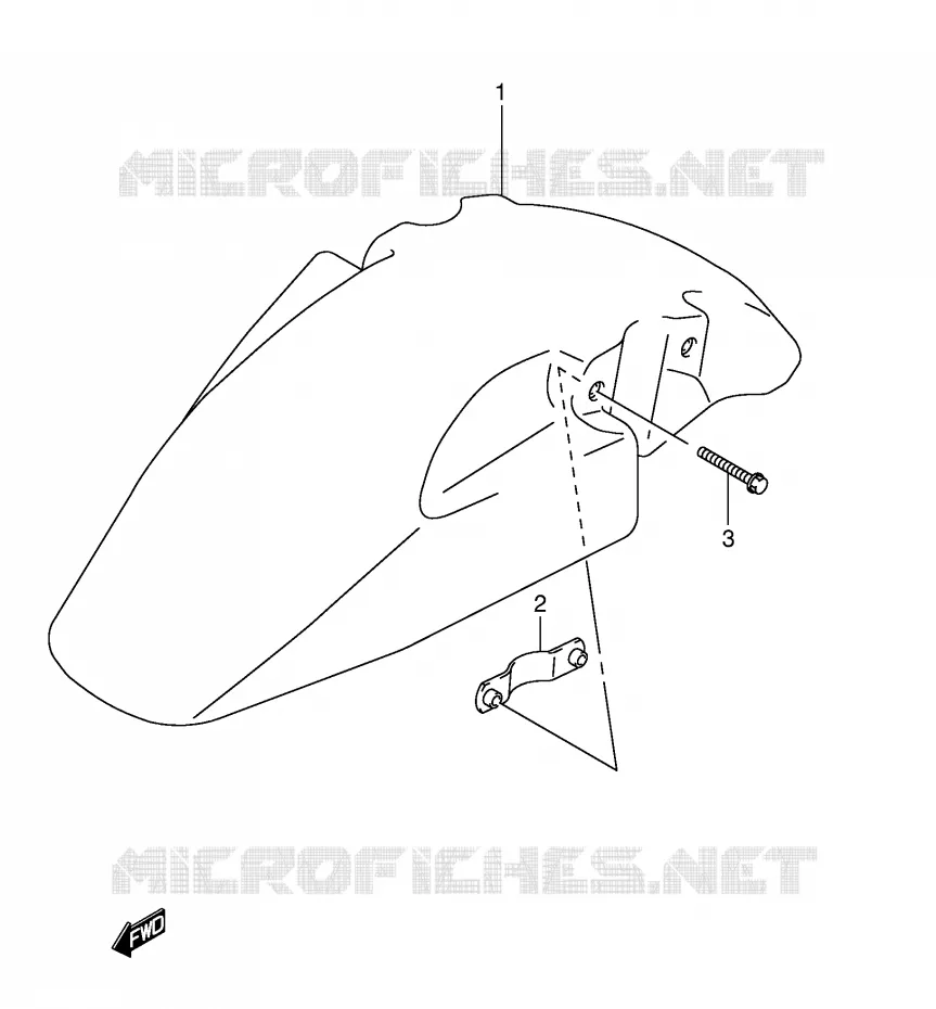 FRONT FENDER Suzuki MOTO 650 SV 2000  SV650Y(E2)