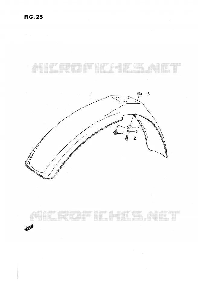 FRONT FENDER Suzuki MOTO 80 RM 1987  RM80XH(E2)