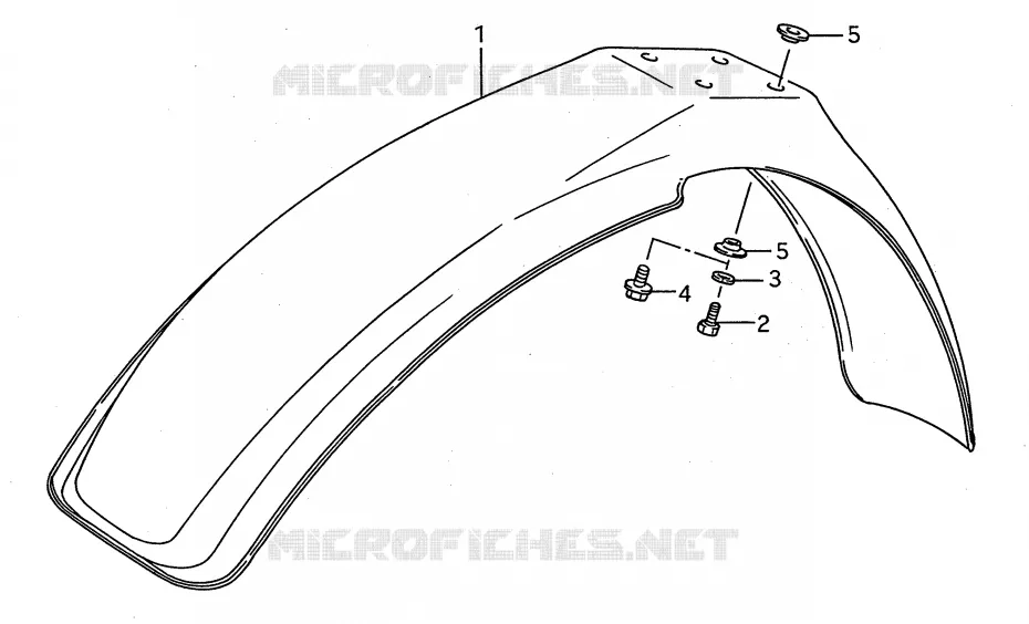 FRONT FENDER Suzuki MOTO 80 RM 1993  RM80P(E28)