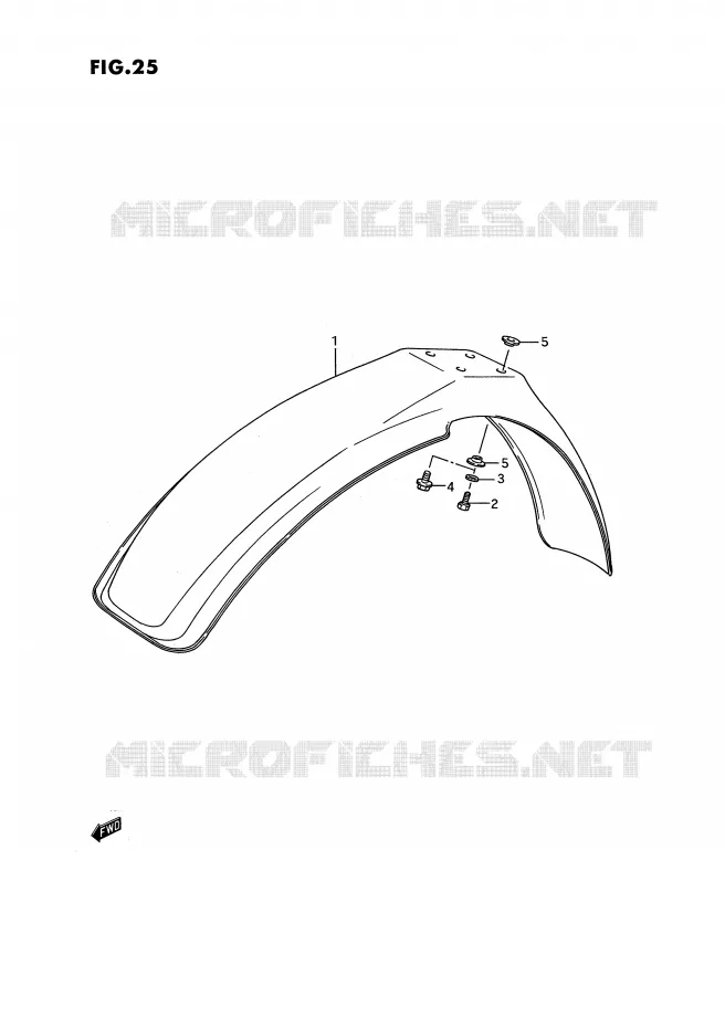 FRONT FENDER Suzuki MOTO 80 RM 1994  RM80R(E3)