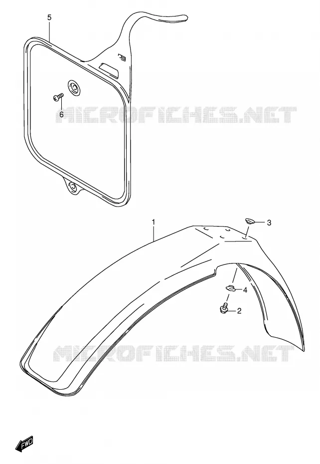 FRONT FENDER Suzuki MOTO 80 RM 2000  RM80XY(P2)