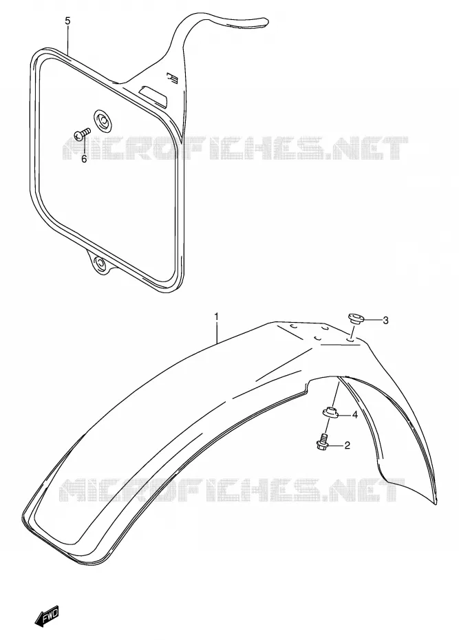 FRONT FENDER Suzuki MOTO 80 RM 2000  RM80Y(P3/P28)