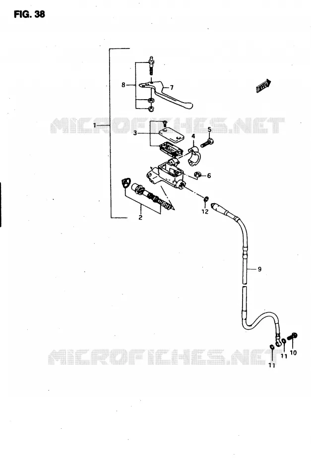FRONT MASTER CYLINDER (MODEL T) Suzuki MOTO 50 RMX 1996  RMX50T(T/V)