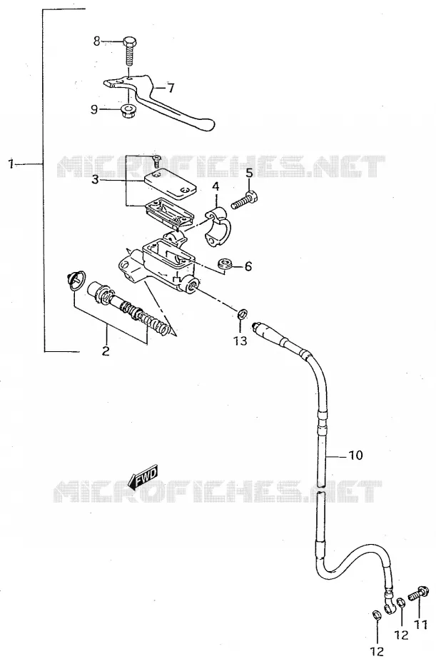 FRONT MASTER CYLINDER Suzuki MOTO 50 Autres-modeles 2000  SMX50Y