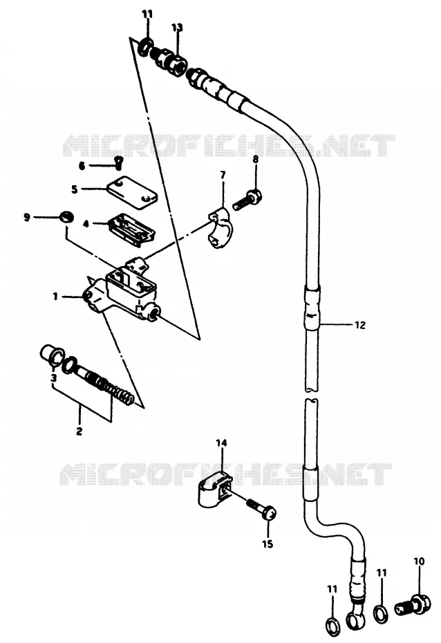 FRONT MASTER CYLINDER Suzuki MOTO 80 RM 1997  RM80V(T/V)