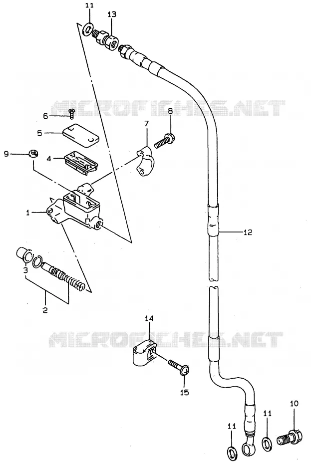 FRONT MASTER CYLINDER Suzuki MOTO 80 RM 1998  RM80XW(T/V/W)