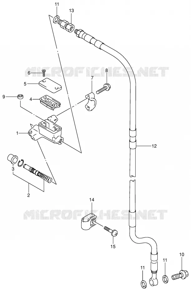 FRONT MASTER CYLINDER Suzuki MOTO 80 RM 2000  RM80Y(P3/P28)
