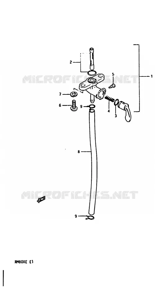 FUEL COCK Suzuki MOTO 80 RM 1984  RM80XE(D/E)