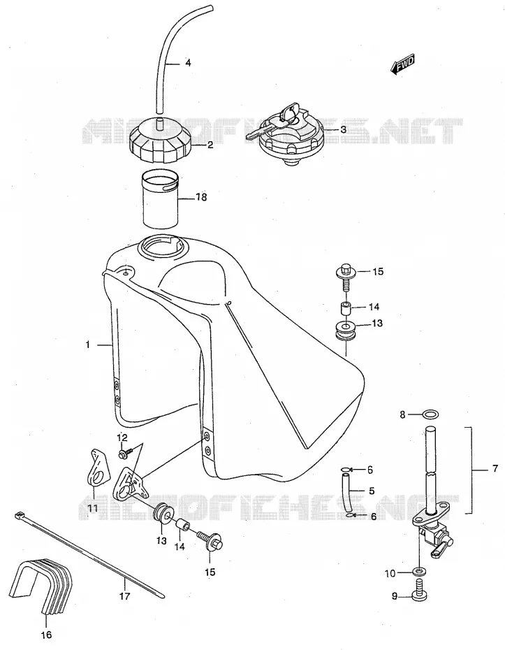 FUEL TANK Suzuki MOTO 50 Autres-modeles 2000  SMX50Y