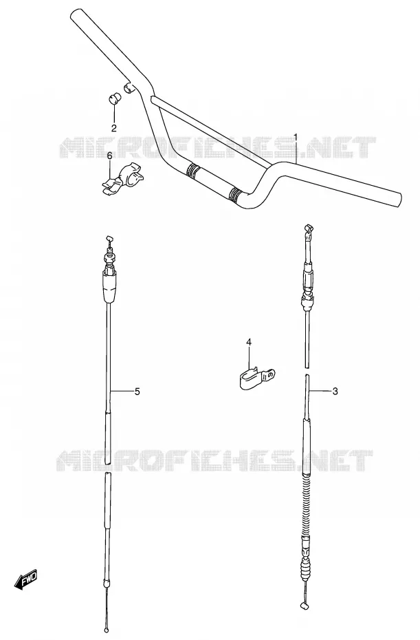 HANDLEBAR - CABLE Suzuki MOTO 80 RM 1996  RM80T(E3/E28)