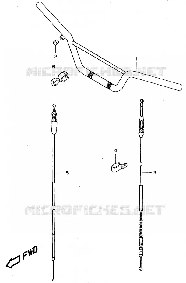 HANDLEBAR - CABLE Suzuki MOTO 80 RM 1998  RM80XW(T/V/W)