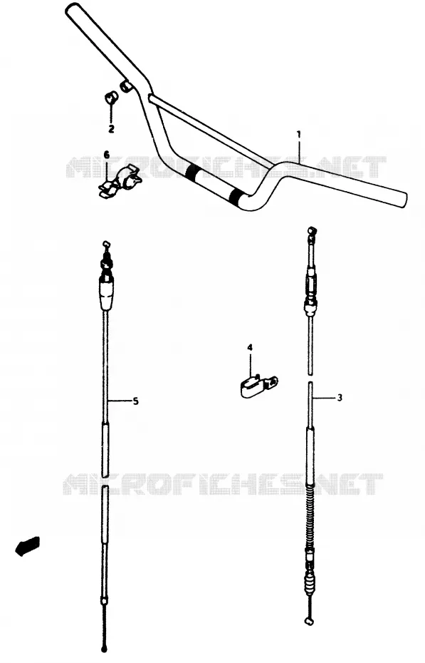 HANDLEBAR-CABLE Suzuki MOTO 80 RM 1996  RM80T(T/V)